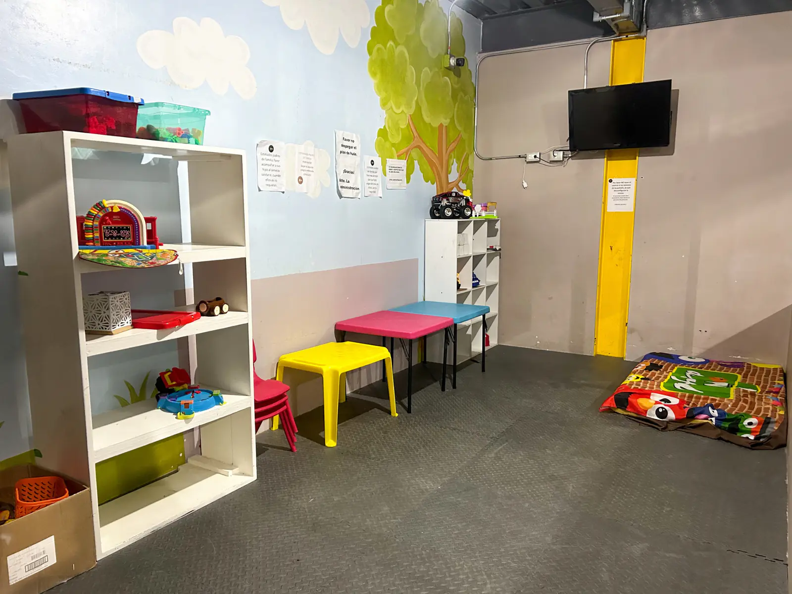 Área infantil disponible para las familias de Xtreme Gym
